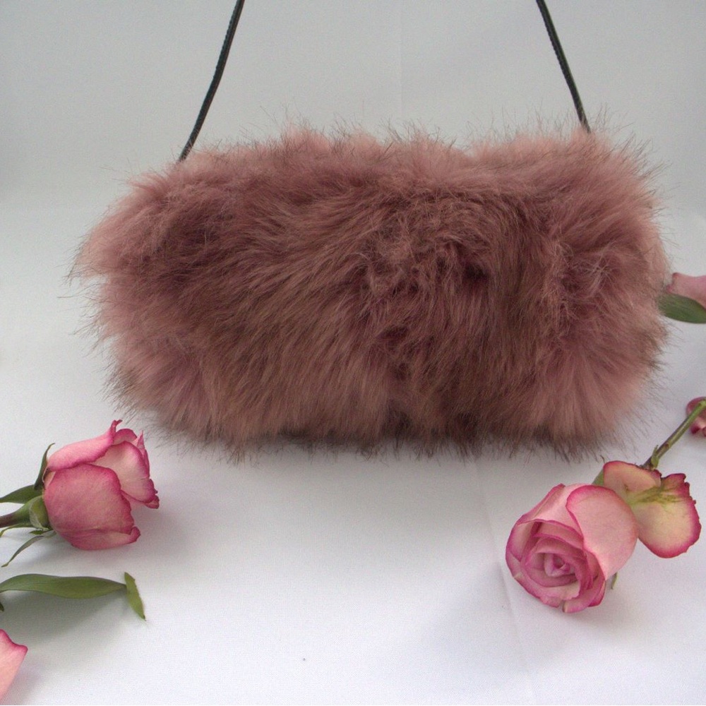 Teddy bag  old pink color fabric teddy